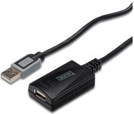 LogiLink USB 2.0 Кабел USB-A мъжки - USB-A женски Черен 5м UA0001A