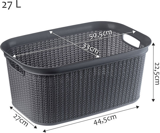 Kadax Cutie De Depozitare Din Plastic Cu Capac 27lt