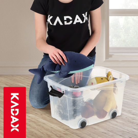 Kadax Kunststoff Aufbewahrungsbox mit Deckel Rosa 60Es 1Stück