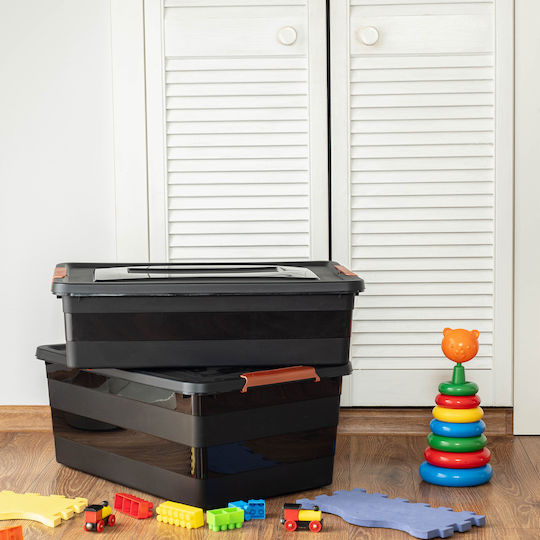 Kadax Cutie De Depozitare Din Plastic Cu Capac 28lt