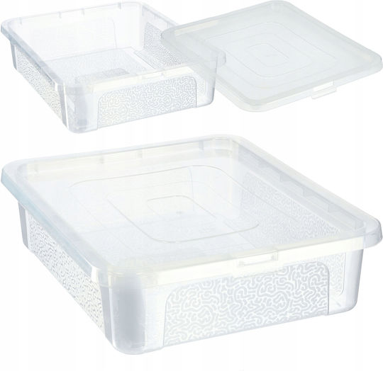 Kadax Plastic Cutie de Depozitare cu Capac Transparent 10lt 1buc
