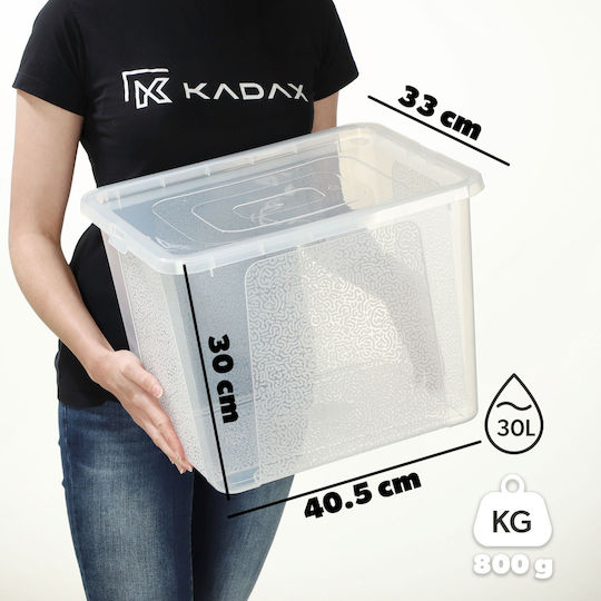 Kadax Kunststoff Aufbewahrungsbox mit Deckel Transparent 30Es 1Stück