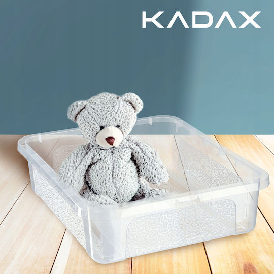 Kadax Plastic Cutie de Depozitare cu Capac Transparent 10lt 1buc