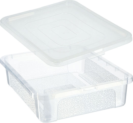 Kadax Plastic Cutie de Depozitare cu Capac Transparent 10lt 1buc