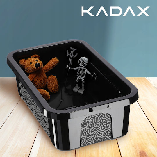 Kadax Πλαστικό Κουτί Αποθήκευσης με Καπάκι Μαύρο 4.5lt
