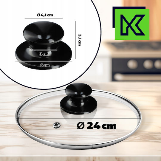 Kadax Glass Lid for Pan and Pot 24cm