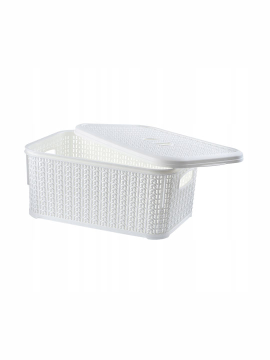 Kadax Montat pe perete Raft Baie Plastic Albă