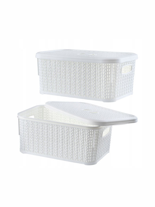 Kadax Montat pe perete Raft Baie Plastic Albă