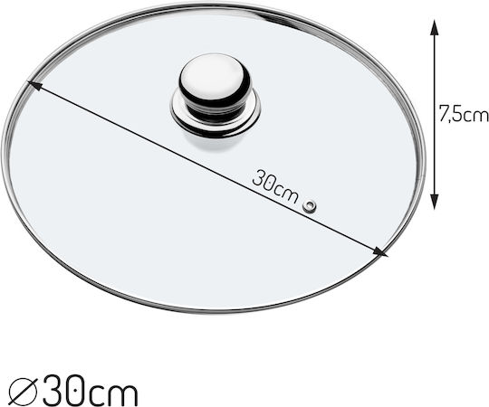 Kadax Capac Pentru Tigaie și Oală Din Sticlă 30cm 142996