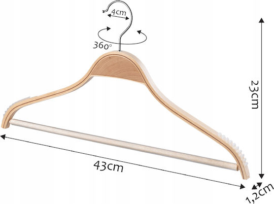 Kadax Clothes Hanger Beige 119195 6pcs