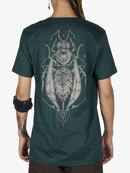 Mandala Herren T-Shirt Kurzarm Dark Green