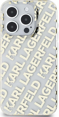 Karl Lagerfeld Iml Electroplated Repeated Coperta din spate Aur (iPhone 15 Pro Max)