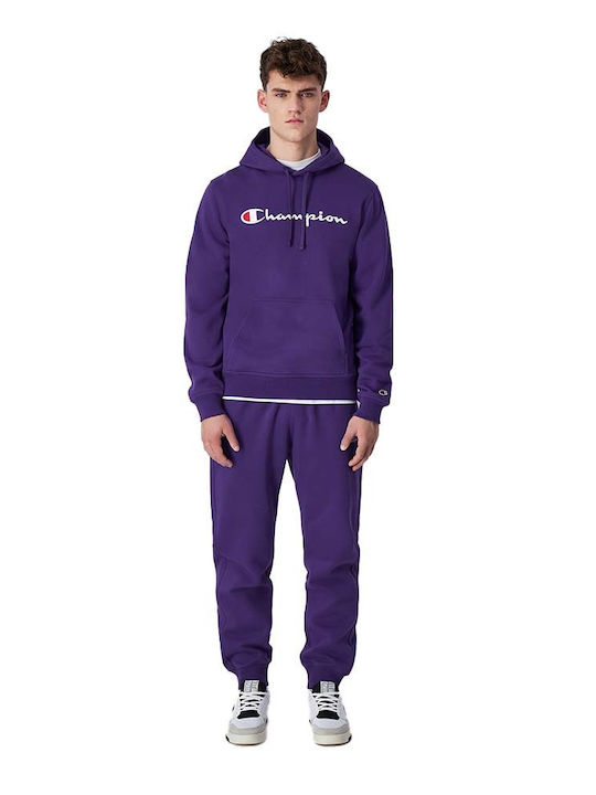 Sweatshirt with Hood Purple