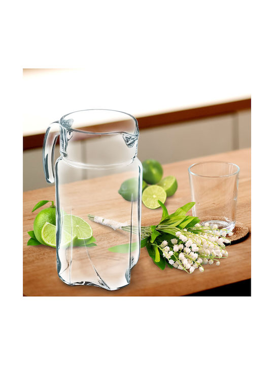 Kadax Cană de Servire cu Pahare Sticlă 1700ml 1buc