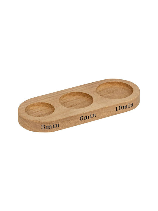 Atmosphera As Sabi Decorative Office Hourglass Made of Glass 14x6.3x6.3cm 3 Pieces in Beige Color