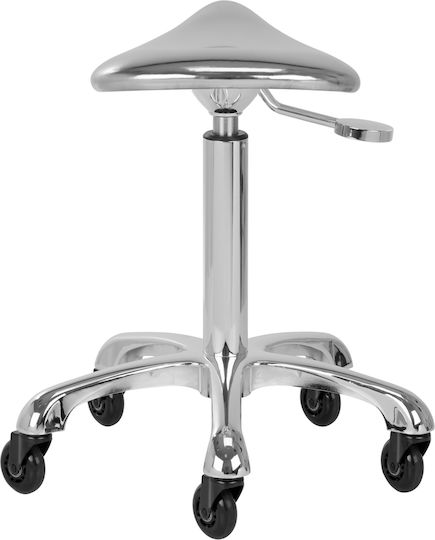 Activeshop Wheeled Stool Silver