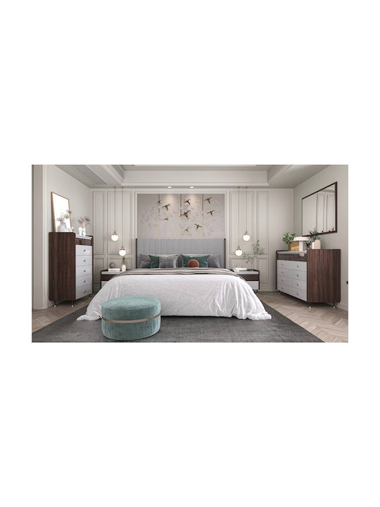 Fratelli Home Forza Като Огледало за Стена с Кафяв Дърво Рамка 110x81.5см 1бр