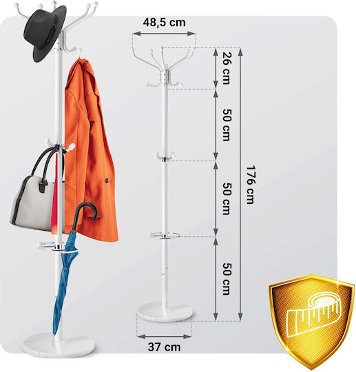 Massido Cuiere de podea Metal Alb