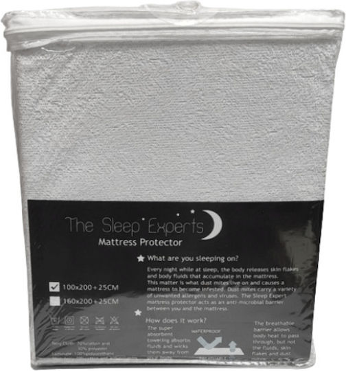 JGS S.A. Schutzauflage Einzel Wasserdicht mit Rock Weiß 100x200+25cm