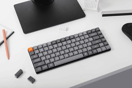 Keychron K3M-H1 Max K3M-H1 Tastatură Mecanică De Gaming Fără Fir 75% Cu Comutatoare Gateron Low Profile Red Și Iluminare RGB Limba Tastaturii Engleză SUA Gri