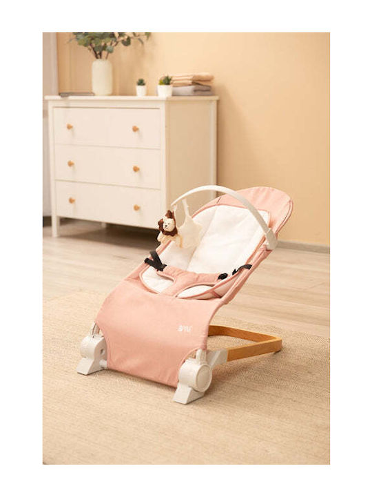 Caretero Χειροκίνητο Relax Μωρού Lounger Ροζ