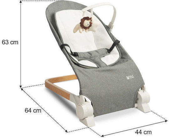 Caretero Χειροκίνητο Relax Μωρού Lounger Γκρι