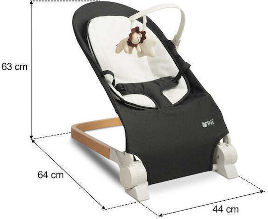 Caretero Manual Relax pentru Bebeluși Lounger Negru
