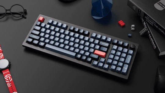 Keychron V5M-D1 Max QMK/VIA V5M-D1 Wireless Gaming Mechanical Keyboard 96% with Gateron Jupiter Red Switches and RGB Lighting English US