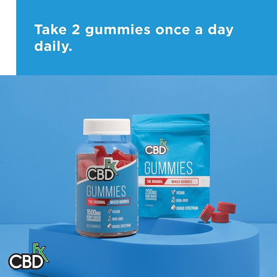 Cbdfx Желирани бонбони Оригинални Смесени Плодове 1500mg 60 Бонбона