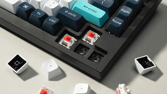 Keychron Q1M-P1 Max Q1M-P1 Tastatură Mecanică De Gaming Fără Fir Cu Comutatoare Gateron Jupiter Red Și Iluminare RGB Engleză SUA Gri