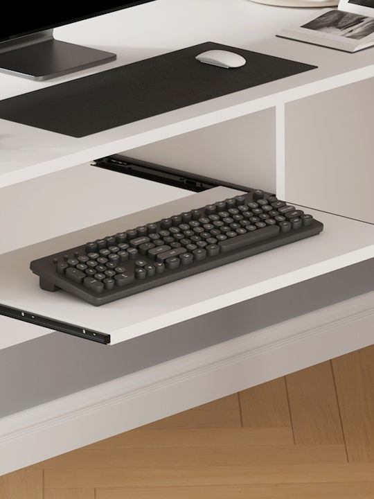 Γωνιακό Γραφείο Shig Ξύλινο Λευκό 140x120x75εκ.