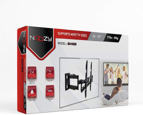 Noozy G1403 Βάση Τηλεόρασης Τοίχου με Βραχίονα έως 55" και 35kg