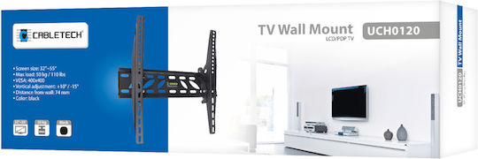 Cabletech DM-0120 Βάση Τηλεόρασης Τοίχου έως 55" και 50kg