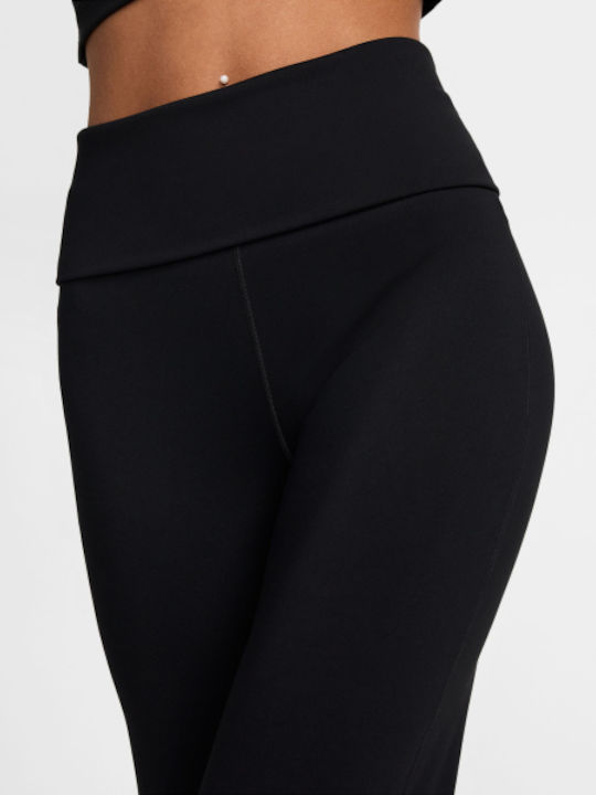 One Drifit Highwaisted Foldover Pants Dri-Fit Ψηλόμεσο Παντελόνι Φόρμας Black