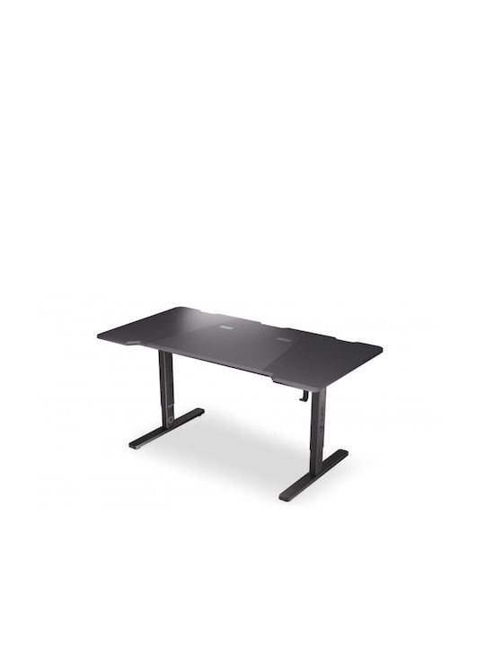 Γραφείο Atlas Ξύλινο Black με USB θύρες 150x78εκ.