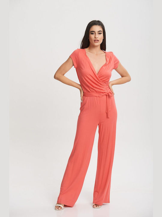 Pink Wrap Jumpsuit One Size