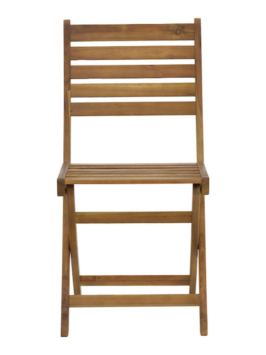 Outdoor Chair Wooden Fatel Natural 1pcs 40x53x82cm.