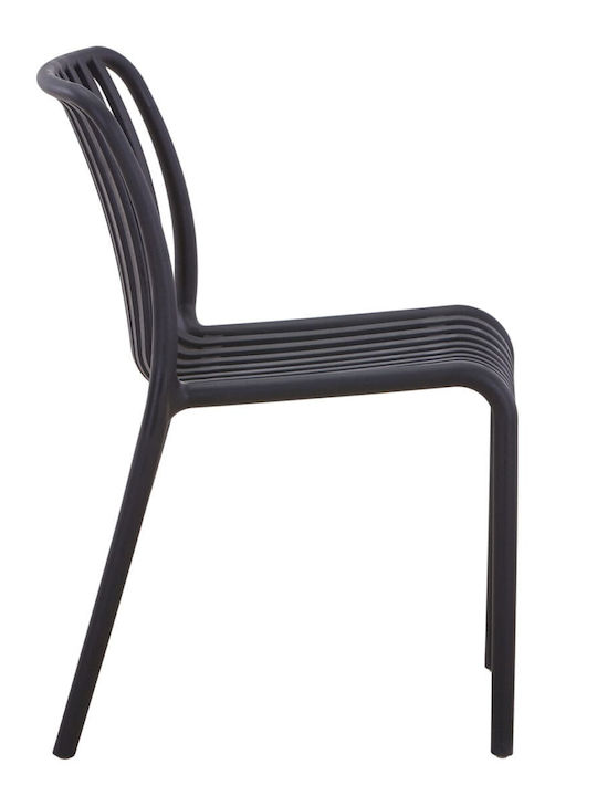 Gartenstühle Polypropylen Convee Schwarze 48x52x79cm