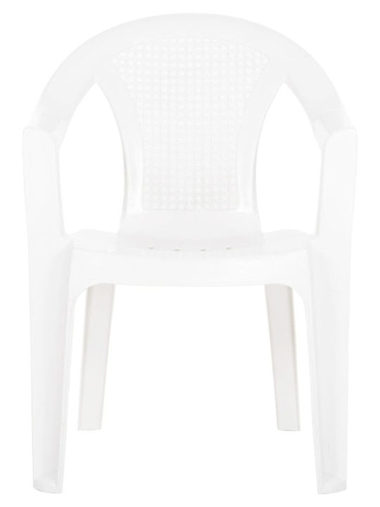 Outdoor Armchair Polypropylene Tuvana White 1pcs 57x59x41cm.