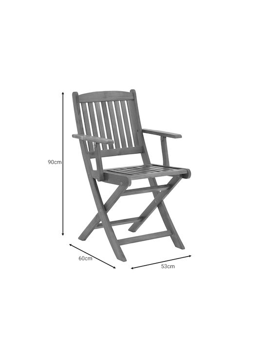 Градински Стол Дървен Joter Натурален 53x60x90см