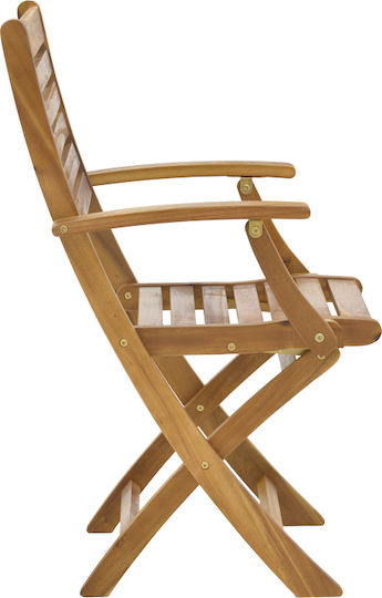 Outdoor Wooden Chair Joter Natural 53x60x90cm