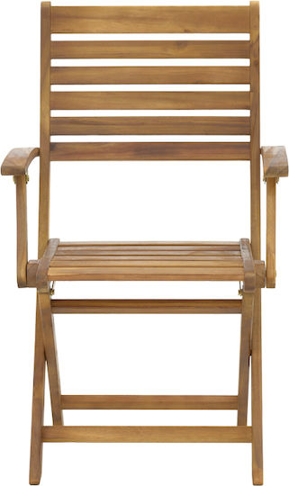 Outdoor Wooden Chair Joter Natural 53x60x90cm