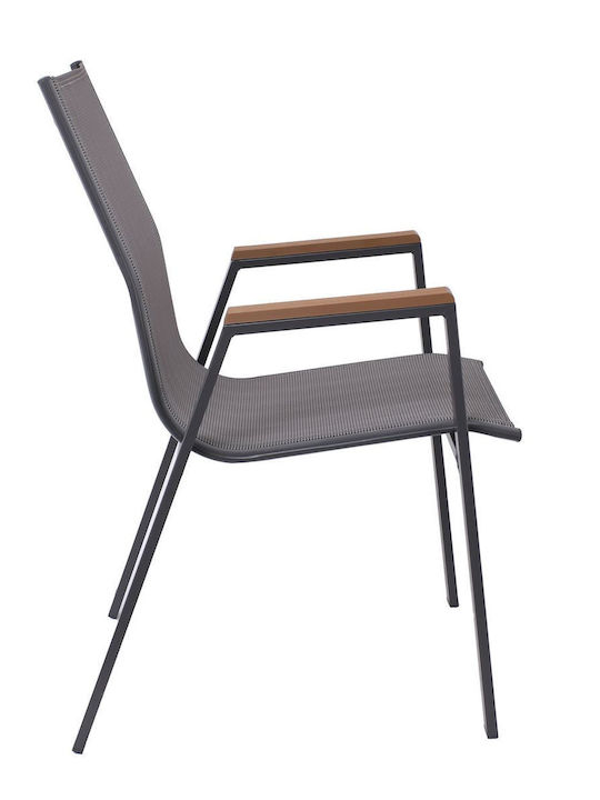 Gartenstühle Metallisch Virna Anthrazit/Grau E6798,1 61x56x90cm