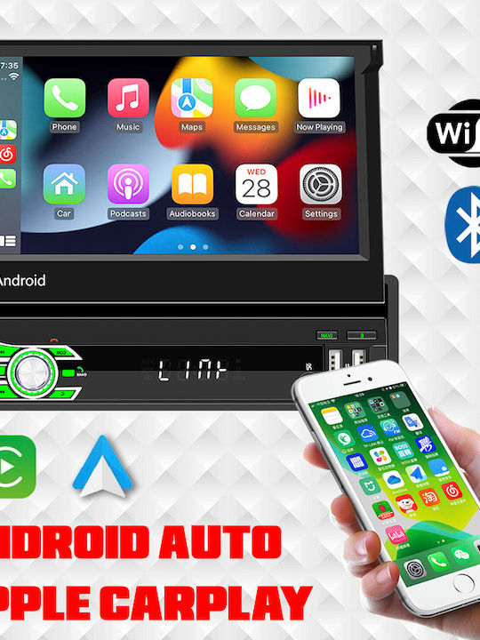 Kirosiwa Car Audio System 1 DIN Bluetooth USB