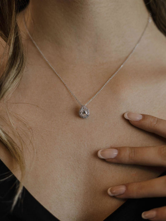 Themelidis Jewels Κολιέ από Λευκόχρυσο 14Κ Themelidis Jewels Κολιέ από Λευκόχρυσο 14Κ