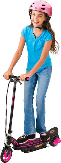 Razor Power Core E90 Pink Ηλεκτρικό Παιδικό Πατίνι με 16km/h Max Ταχύτητα και 21km Αυτονομία σε Ροζ Χρώμα