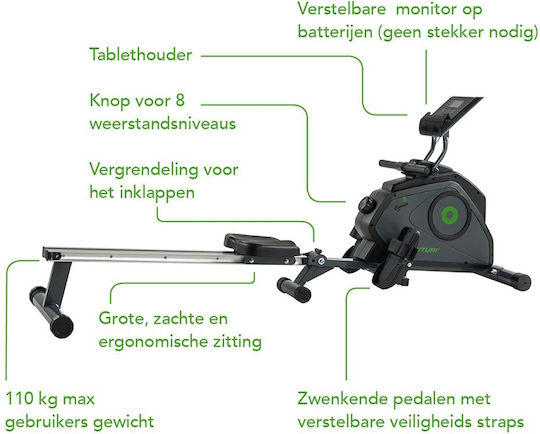 Tunturi Cardio Fit R30 Rudergerät für Benutzer bis 110kg