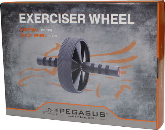 Pegasus Premium B-2008 Abdominal Wheel Black with Anti-Slip Handles