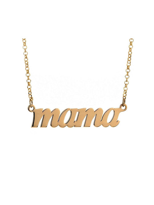 Goldsmith Necklace Name from White Gold 14K