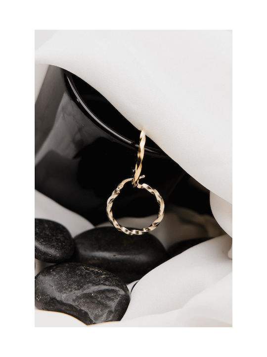 Themelidis Jewels Earrings Hoops made of Gold 14K